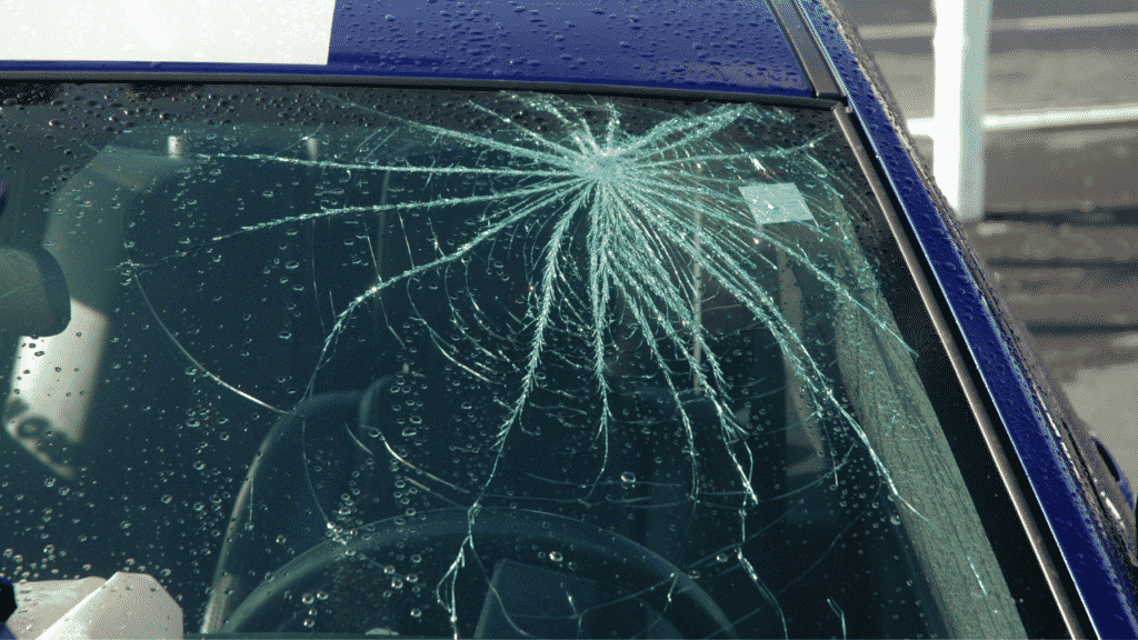 Cracked Front Windshield